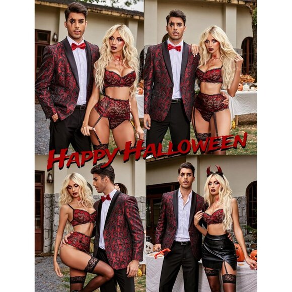 Women Lingerie Set High Waisted Underwire Lingerie With Garter Belt Lace - Picture 6 of 6